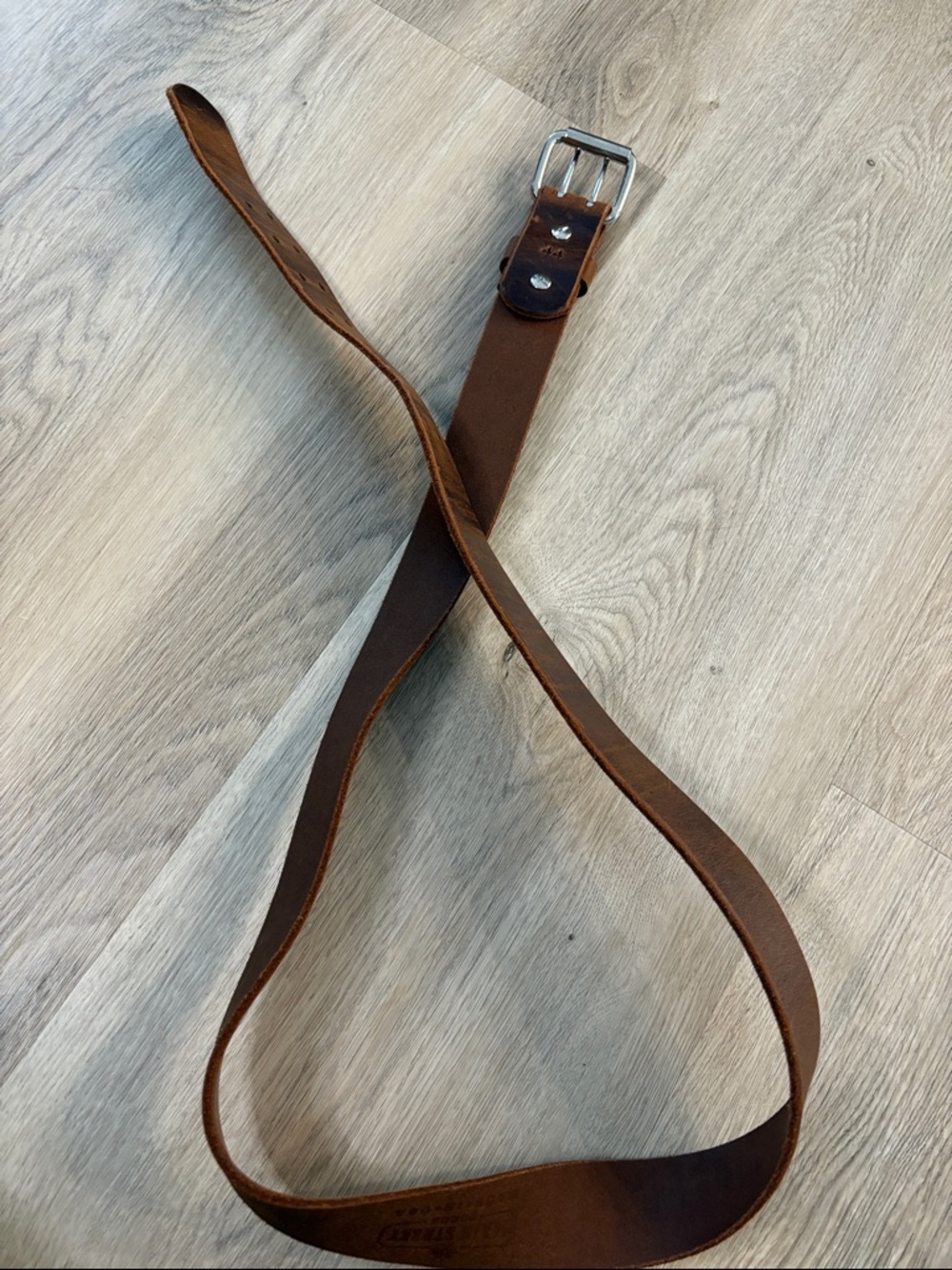 Main Street Forge Journeyman Full Grain Leather Belt Brown Size 44 classic - Picture 7 of 7